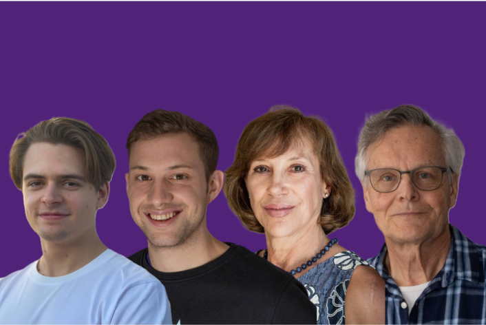 Portaits von Jan Holtkamp, Urs Kuratli, Ursina Riedel und Thomas Hasler.