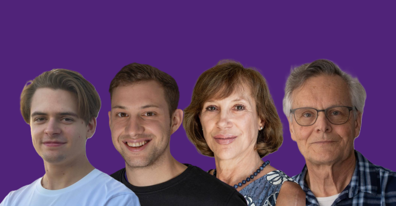 Portaits von Jan Holtkamp, Urs Kuratli, Ursina Riedel und Thomas Hasler.