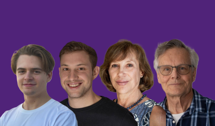 Portaits von Jan Holtkamp, Urs Kuratli, Ursina Riedel und Thomas Hasler.